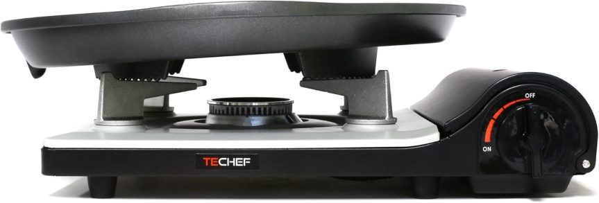TECHEF - Stovetop Korean BBQ Non-Stick Grill Pan with Agni Portable Gas Stove Burner, Made in Korea (Grill Pan w Stove) - Image 4